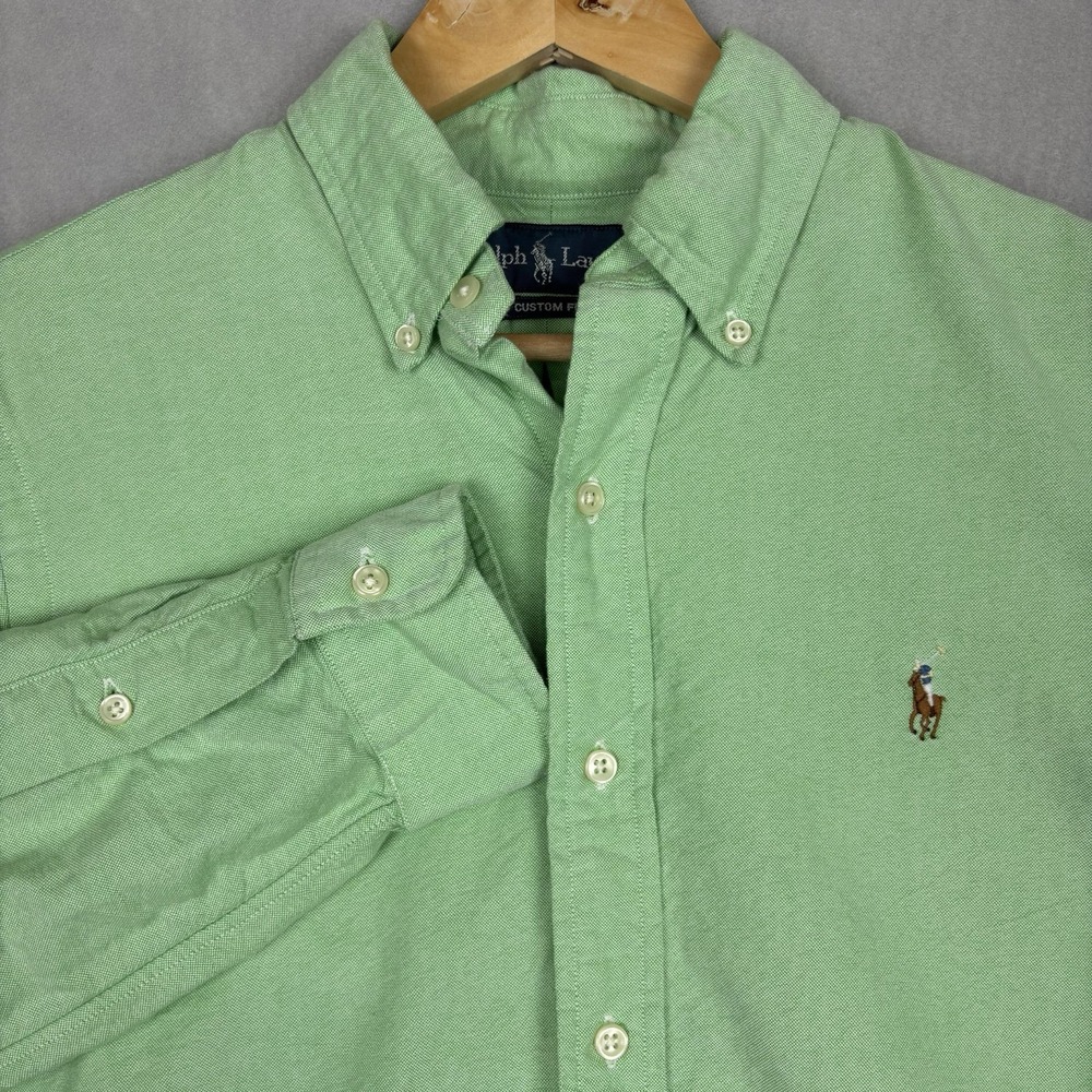 Polo Ralph Lauren Oxford Shirt Men’s Small Green Flesh Pony Long Sleeve Custom